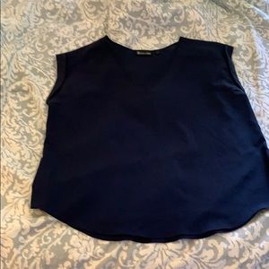 Navy shirt sleeved blouse